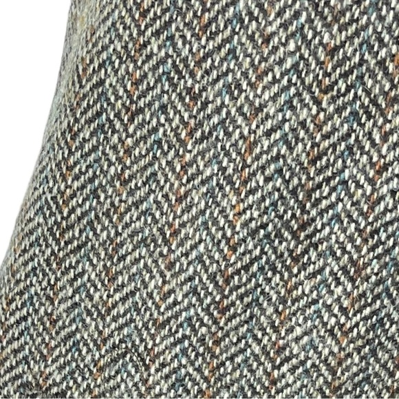 LAURA ASHLEY BRITISH TWEED BROWN DOUBLE BREASTED WOOL BLAZER JACKET - Picture 13 of 14